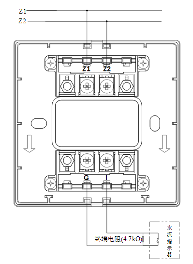 山西海灣消防GST-LD-8300B輸入模塊常開無源觸點接線圖